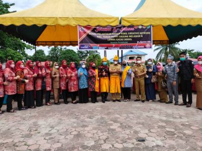 Bupati Rohil Afrizal Sintong membuka Festival Lomba Kacau Dodol Se-Kecamatan Tanah Putih Tanjung Melawan
